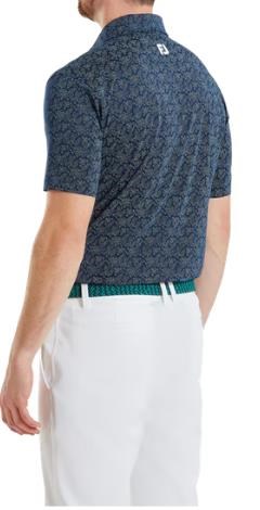 FootJoy Wingtip Floral Lisle pánské polo, modré