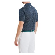 FootJoy Wingtip Floral Lisle pánské polo, modré