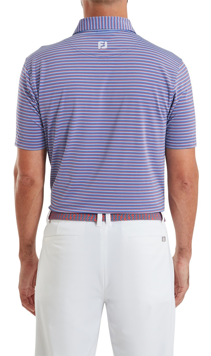 FootJoy Shadow Stripe Lisle pánské polo, coastal blue