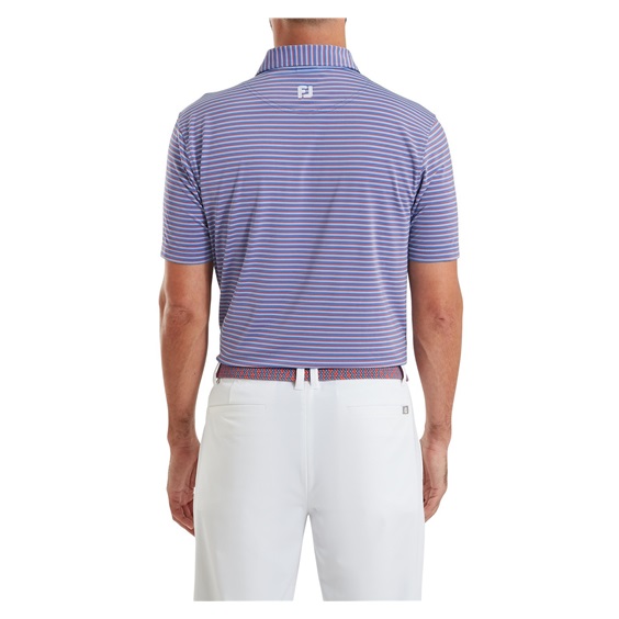 FootJoy Shadow Stripe Lisle pánské polo, coastal blue