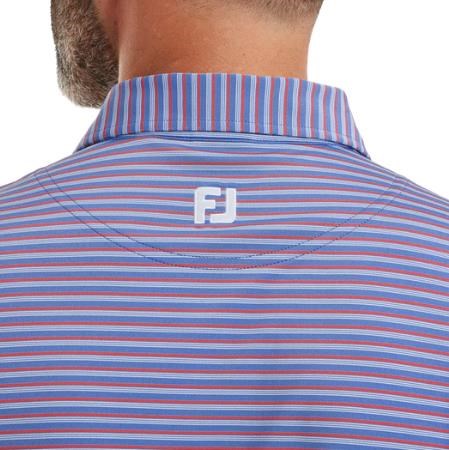 FootJoy Shadow Stripe Lisle pánské polo, coastal blue