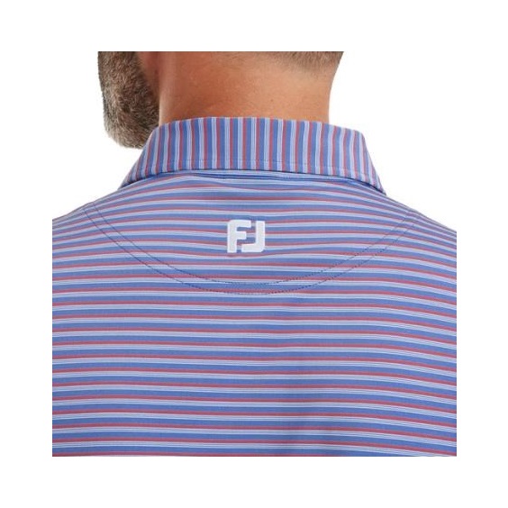 FootJoy Shadow Stripe Lisle pánské polo, coastal blue