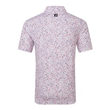 FootJoy Watercolour Floral Print Pique pánské polo, white/pink pop/black