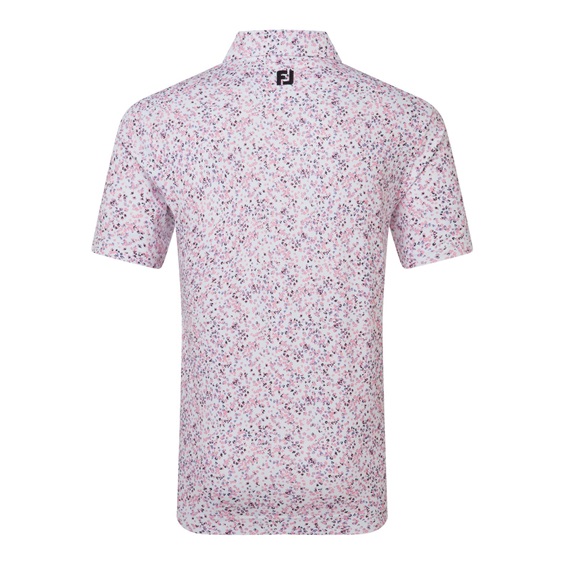 FootJoy Watercolour Floral Print Pique pánské polo, white/pink pop/black