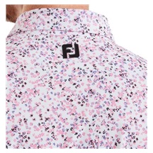 FootJoy Watercolour Floral Print Pique pánské polo, white/pink pop/black