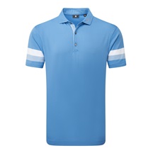FootJoy Sleeve Stripe Pique pánské polo, coastal blue/chambray/white