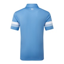 FootJoy Sleeve Stripe Pique pánské polo, coastal blue/chambray/white