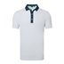 FootJoy Star Geo Trim Pique pánské polo, bílé