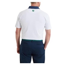 FootJoy Star Geo Trim Pique pánské polo, bílé