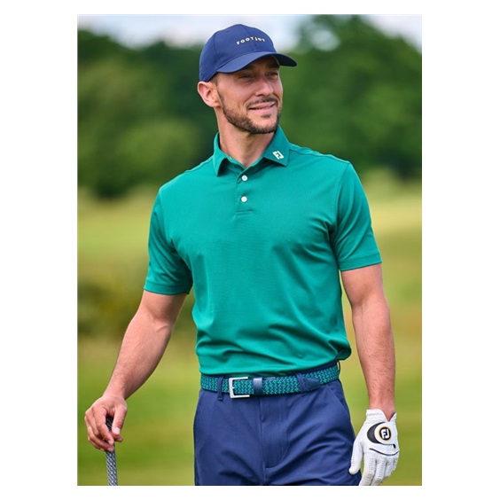 FootJoy Stretch Pique Solid pánské polo, field green