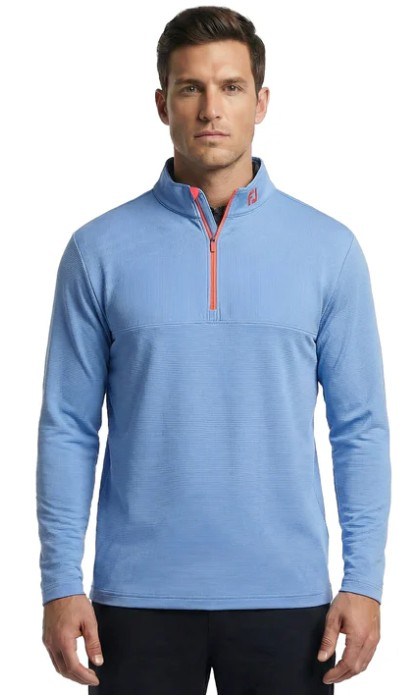 FootJoy Angled Ottoman Chill-Out pánská mikina, coastal blue