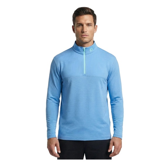 FootJoy Angled Ottoman Chill-Out pánská mikina, deep reef