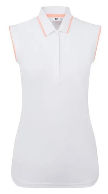 FootJoy Sleeveless dámské polo, bílé