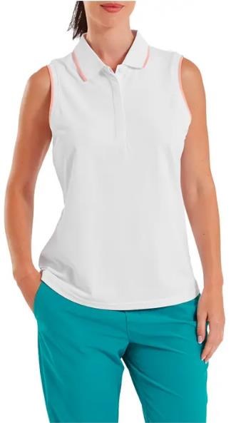 FootJoy Sleeveless dámské polo, bílé