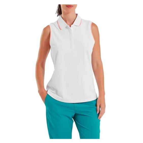 FootJoy Sleeveless dámské polo, bílé