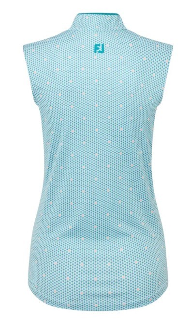 FootJoy Zip Front Tank Printed dámské polo, blue/white/peach
