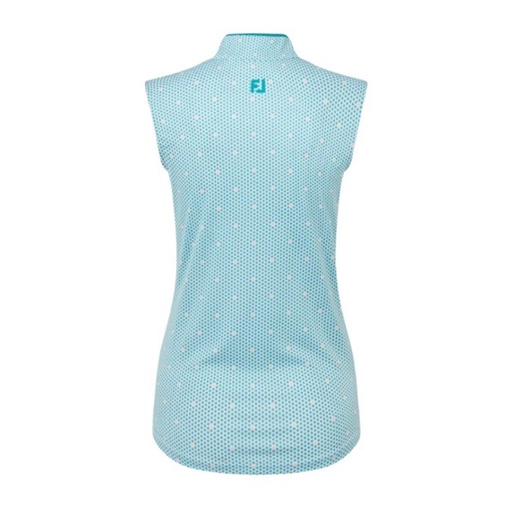 FootJoy Zip Front Tank Printed dámské polo, blue/white/peach