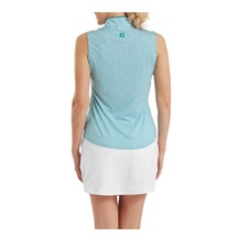 FootJoy Zip Front Tank Printed dámské polo, blue/white/peach