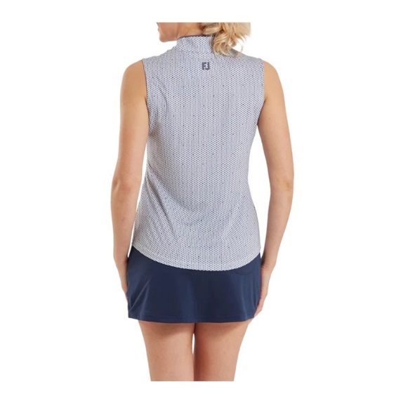 FootJoy Zip Front Tank Printed dámské polo, navy/white/dusty violet