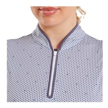 FootJoy Zip Front Tank Printed dámské polo, navy/white/dusty violet