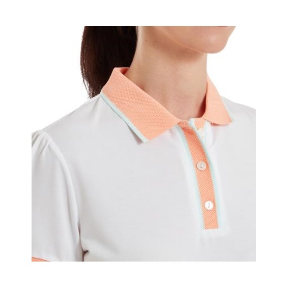FootJoy Cap Sleeve dámské polo, bílé