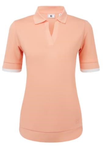 FootJoy Texture Knit dámské polo, desert peach/white