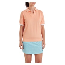 FootJoy Texture Knit dámské polo, desert peach/white