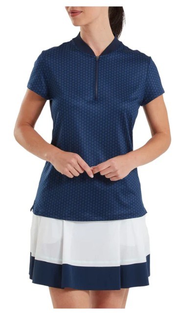 FootJoy Zip Blade dámské polo, tonal tile navy print