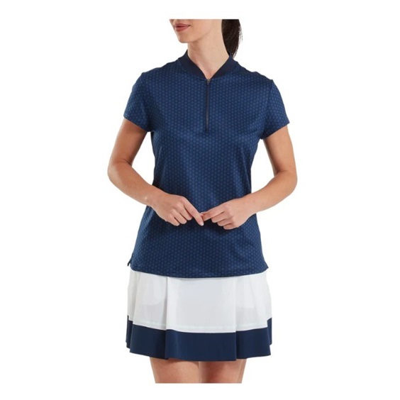 FootJoy Zip Blade dámské polo, tonal tile navy print