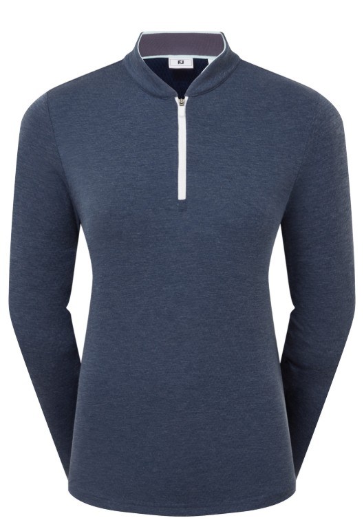 FootJoy 1/4 Zip Blade Collar Midlayer dámská mikina, navy/dusty violet/glacial blue