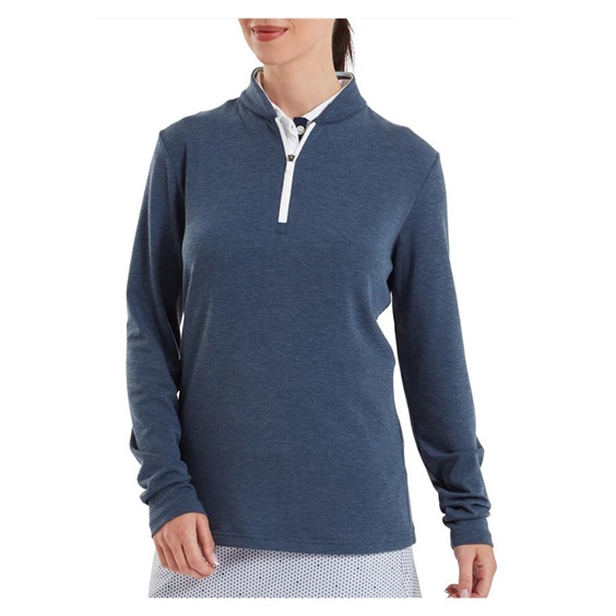 FootJoy 1/4 Zip Blade Collar Midlayer dámská mikina, navy/dusty violet/glacial blue
