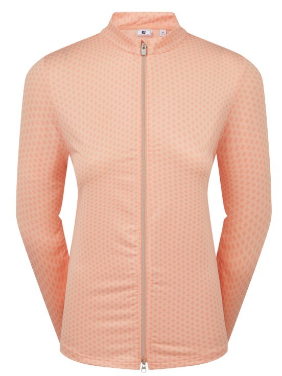 Midlayer Full Zip Printed Sleeve dámská mikina, desert peach