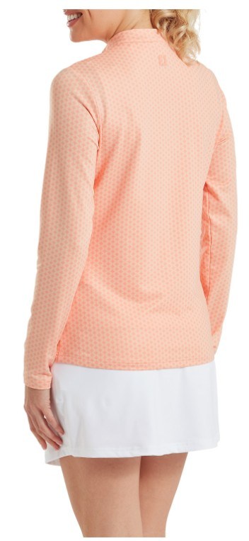 Midlayer Full Zip Printed Sleeve dámská mikina, desert peach