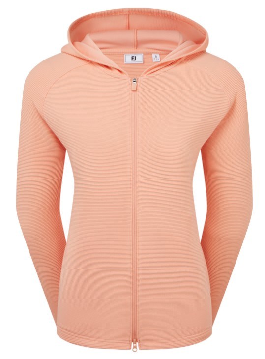 FootJoy Full-Zip Ottoman Hoodie dámská mikina, desert peach