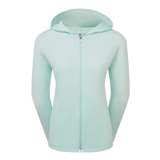 FootJoy Full-Zip Ottoman Hoodie dámská mikina, glacial blue