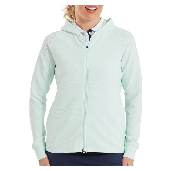 FootJoy Full-Zip Ottoman Hoodie dámská mikina, glacial blue