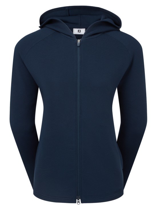 FootJoy Full-Zip Ottoman Hoodie dámská mikina, tmavě modrá