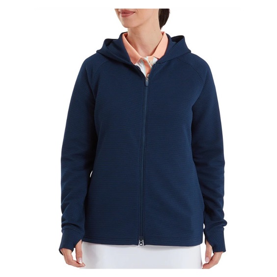 FootJoy Full-Zip Ottoman Hoodie dámská mikina, tmavě modrá