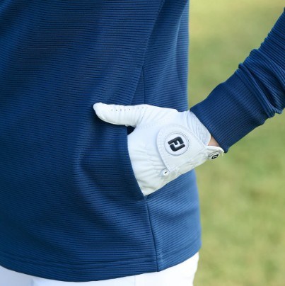 FootJoy Full-Zip Ottoman Hoodie dámská mikina, tmavě modrá