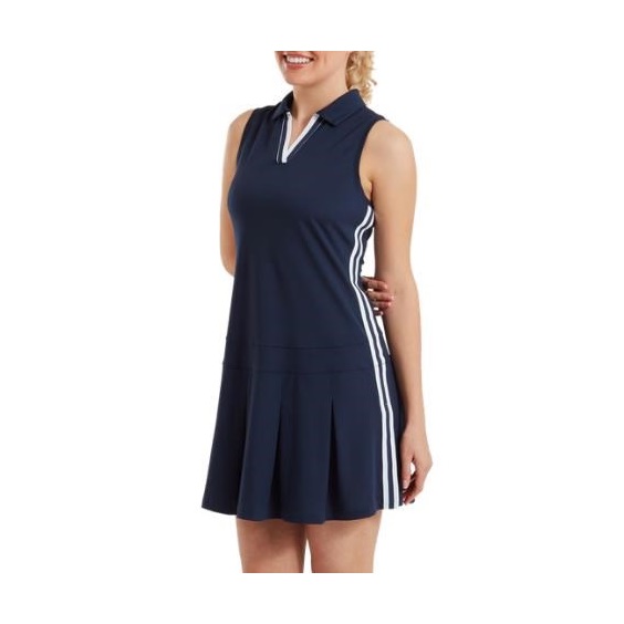 FootJoy Pleated golfové šaty, tmavě modro/bílé