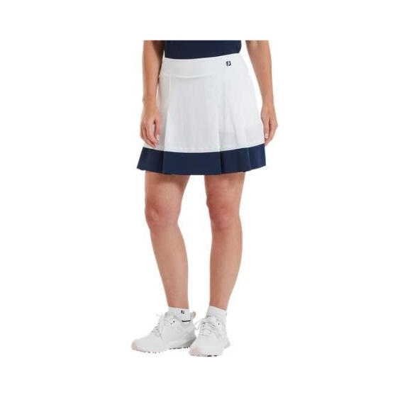 FootJoy Pleated golfová sukně, bílo/modrá
