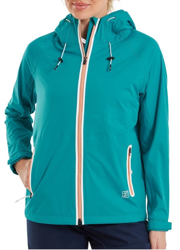 FootJoy HydroKnit dámská nepromokavá bunda, blue/white/desert peach