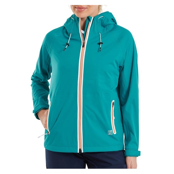 FootJoy HydroKnit dámská nepromokavá bunda, blue/white/desert peach