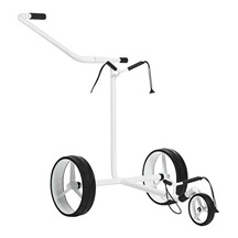JuStar White 3-Wheeled golfový manuální vozík