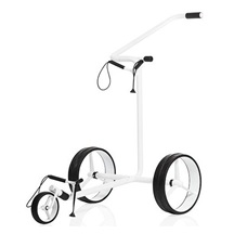 JuStar White 3-Wheeled golfový manuální vozík