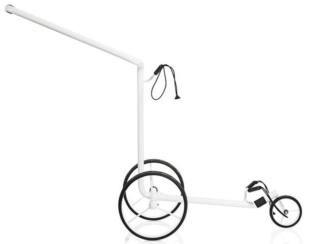 JuStar White 3-Wheeled golfový manuální vozík