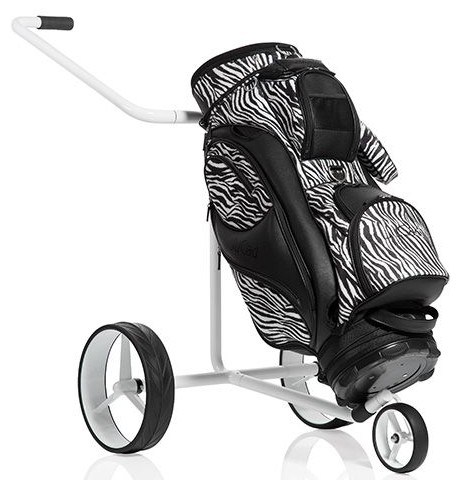 JuStar White 3-Wheeled golfový manuální vozík
