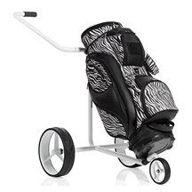 JuStar White 3-Wheeled golfový manuální vozík