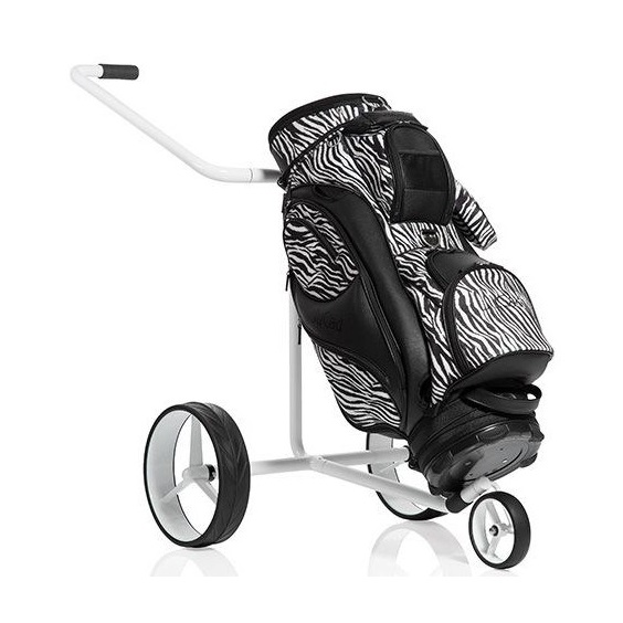 JuStar White 3-Wheeled golfový manuální vozík
