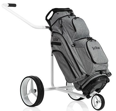 JuStar White manuální golfový vozík + přepravní taška